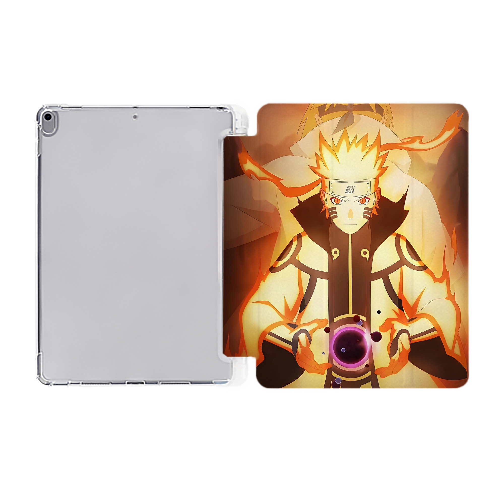 （画像用） NARUTO -ナルト- NARUTO -ナルト- 疾風伝 IPad ケース ペン収納付き 三つ折りスタンド PUレザー×シリコン 対応機種9.5/10.5/10.9インチ